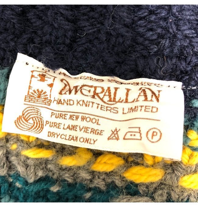 V[INVERALLAN] Inverallan вязаный кардиган шерсть многоцветный размер L ранг мужской мужской хорошая вещь RC4604