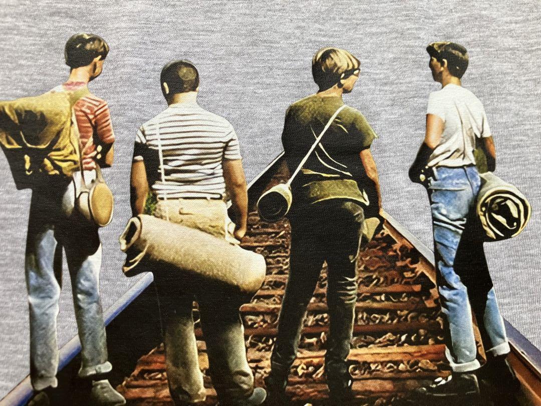 【未使用品】 映画 STAND BY ME スタンドバイミー MOVIE ムービー Tシャツ ブラック グレー 半袖トップス 美品 L 綿 コットン アメリカ