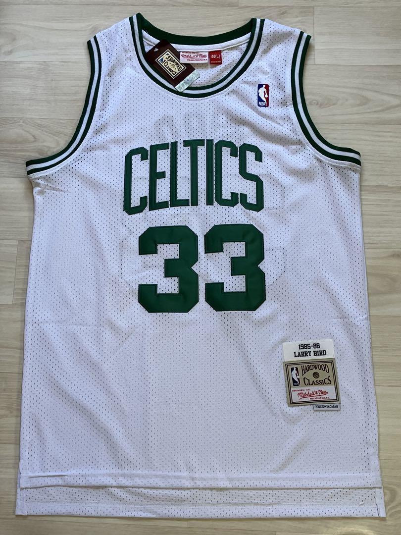 NBA CELTICS BIRD #33 ラリー・バード ★ボストン・セルティックス ユニフォーム ゲームシャツ ジャージ　L　刺繍　美品 白