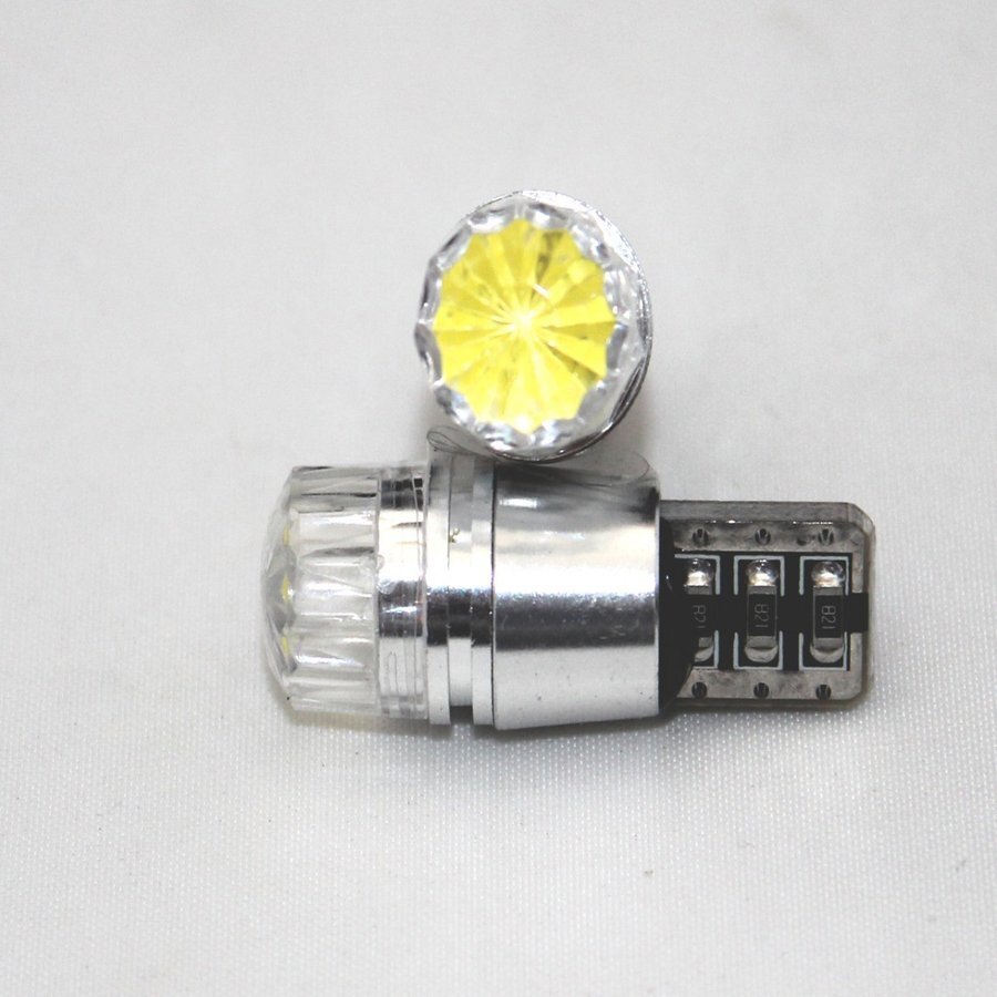 LEDバルブ T10 ウェッジ球 DC12V 260ルーメン 6000K ホワイト キャンセラー内蔵 2個セット 30日保証[M便 0/1]_画像2