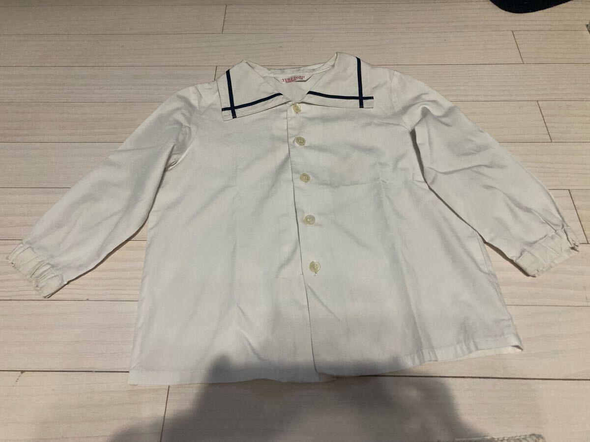 ①ユキトリイ　YUKI TORII 長袖シャツ 長袖ブラウス　幼稚園　制服　サイズ110 ワイシャツ　ジャクエツ