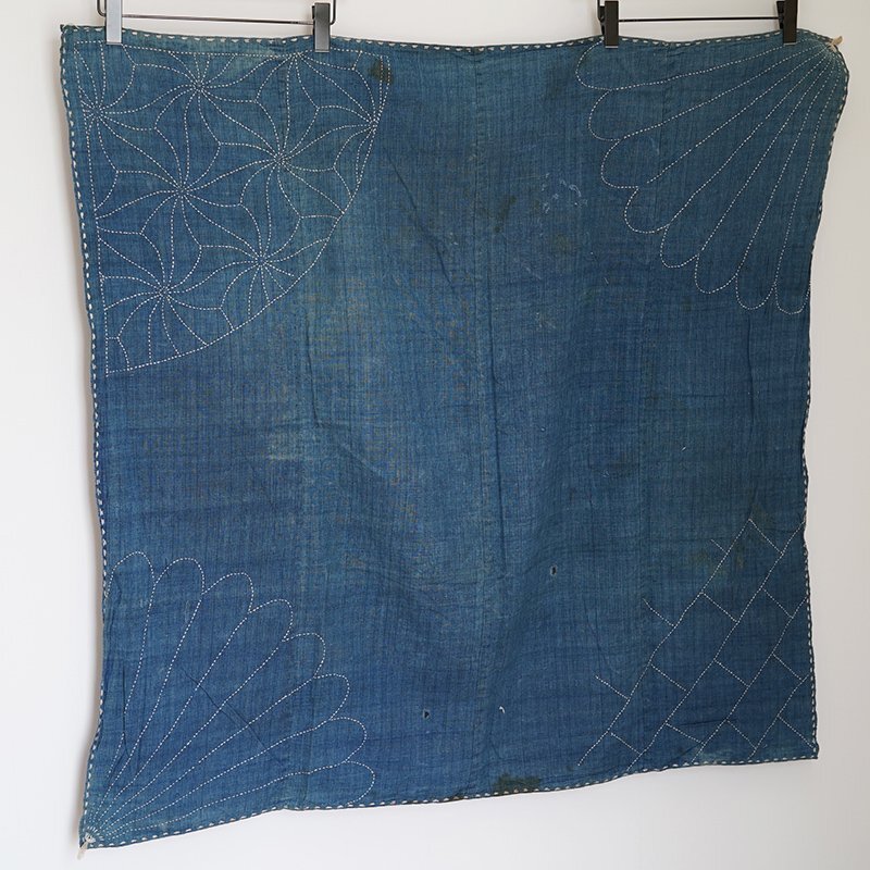藍染 時代木綿の布 襤褸ボロ7 指子風呂敷