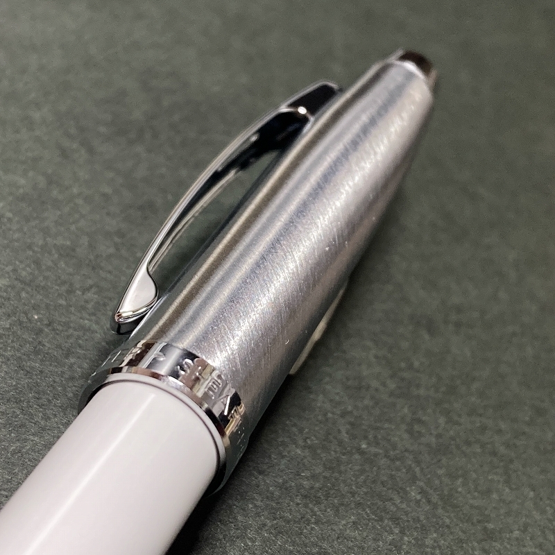送料無料☆美品☆SHEAFFER 100 ホワイト×ステンレス 油性ボールペン/シェーファー ツイスト 回転式 BP ステーショナリー★4Pen