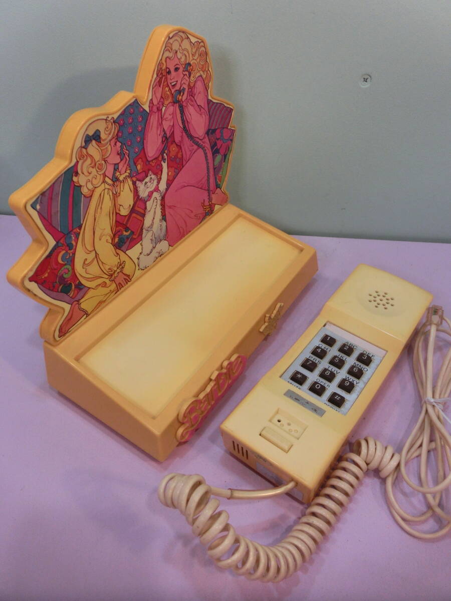 !_ Barbie 80s Vintage телефонный аппарат интерьер *Barbie Vintage phone USA fancy розовый дисплей орнамент 