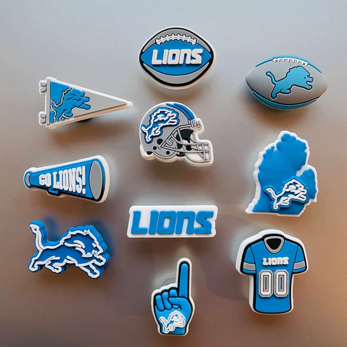 NFL デトロイト・ライオンズチームジビッツ　チャーム サンダルアクセサリー　「全16種」