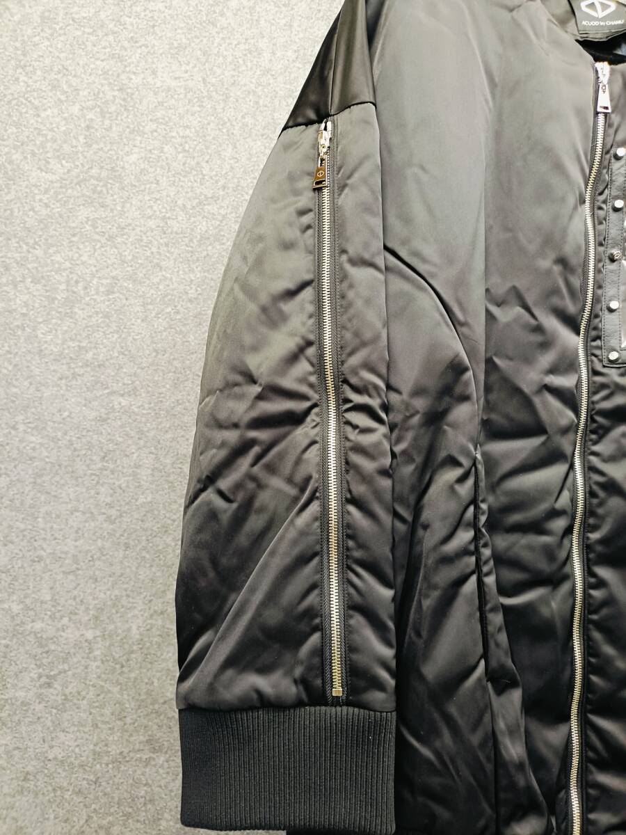 ★ACUOD by CHANU アクオドバイチャヌ スタッズポケットデザイン コート アウター 黒 ブラック