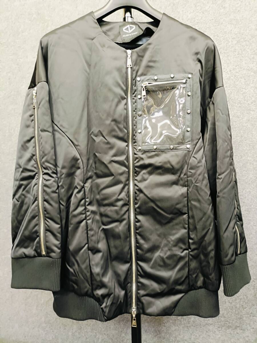 ★ACUOD by CHANU アクオドバイチャヌ スタッズポケットデザイン コート アウター 黒 ブラック