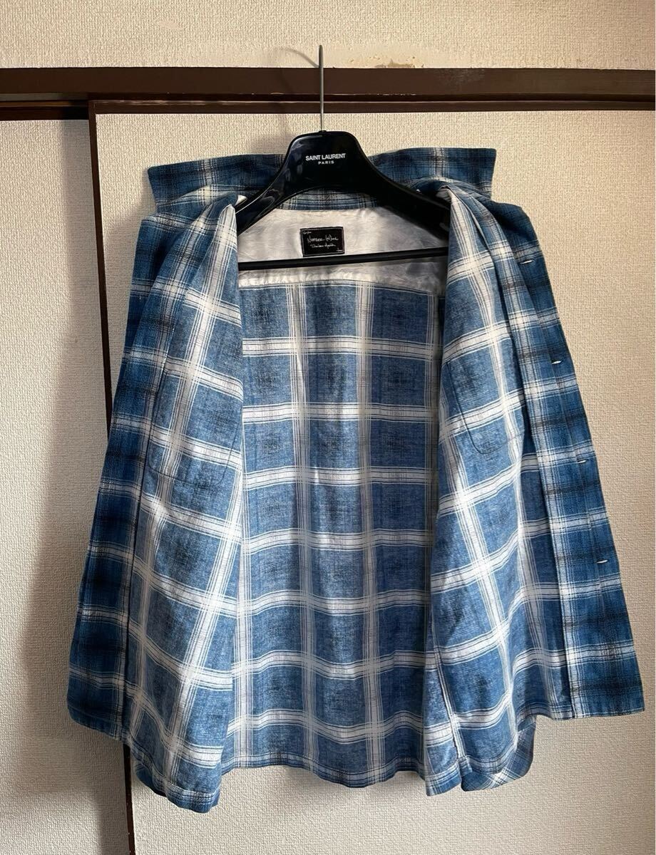 [ быстрое решение ][ редкий большой размер!]NUMBER NINE Number Nine CHECK SHIRTS проверка рубашка фланель рубашка длинный рукав Cart быстрое решение кто раньше, тот побеждает 