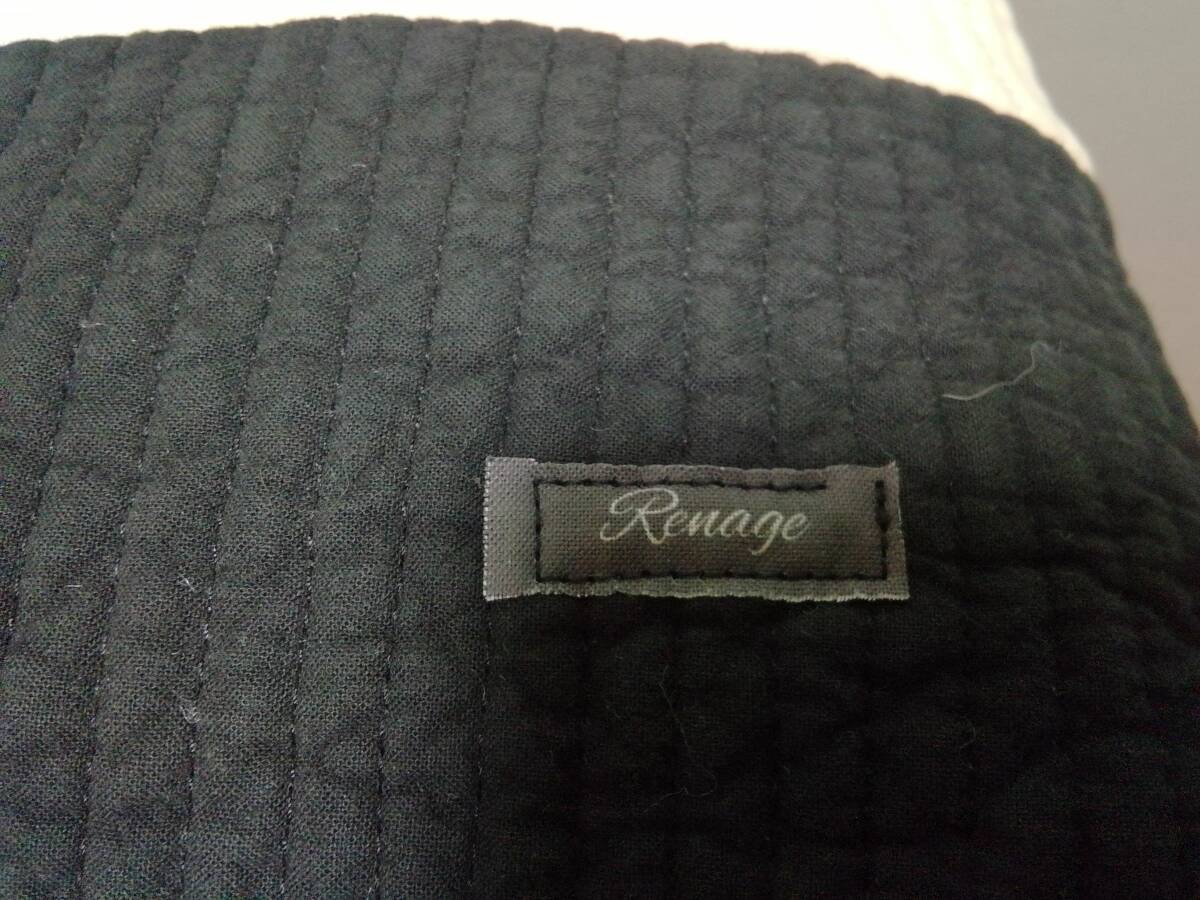 ★★⑧ハンドメイド『Renage』《ヌビ?バッグインバッグ》オフホワイト×ブラック　☆未使用?保管品☆ ★★