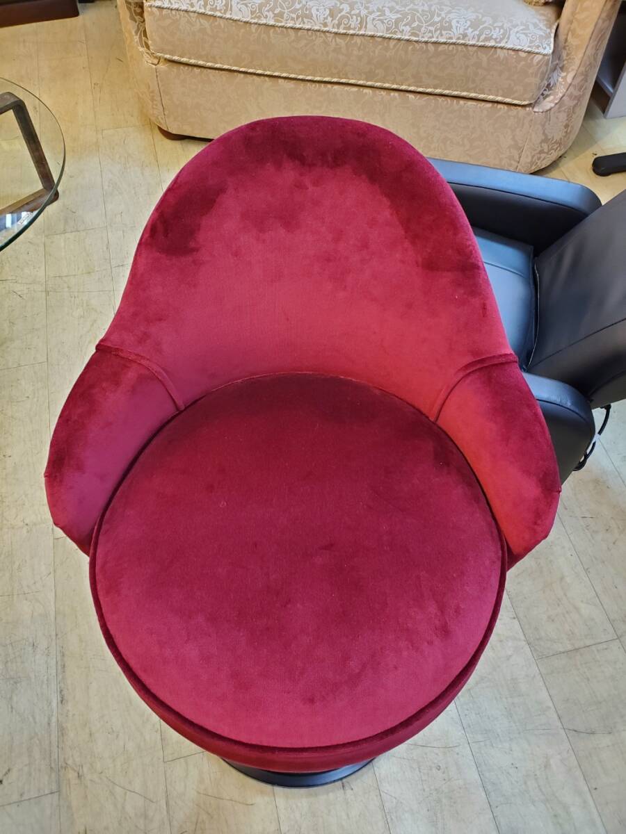 Nalesso for GUCCI グッチ イタリア Alessandro Michele カウンターチェア ベルベット レッド 椅子 店舗什器 検) ネオクラシック