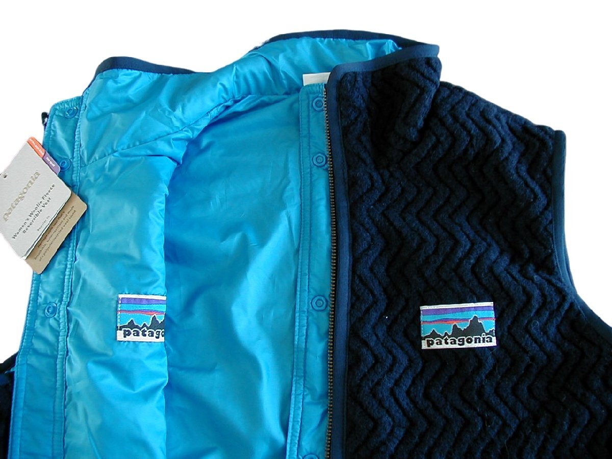 ■未使用■【新品M】 パタゴニア W’s ウーリー・フリース・リバーシブル・ベスト ■ Patagonia フリース Navy Blue (NVYB)