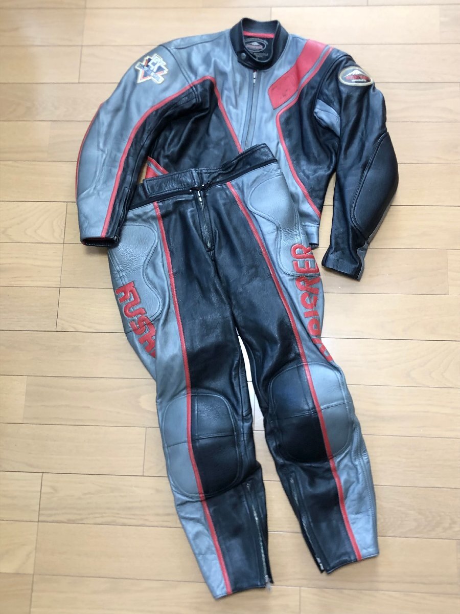 最終値下げ 90s 當時物■KUSHITANI クシタニ 本革 クラシック オーダーカラー セパレート ツナギ レーシングスーツ 參考148,000円■Sサイズ