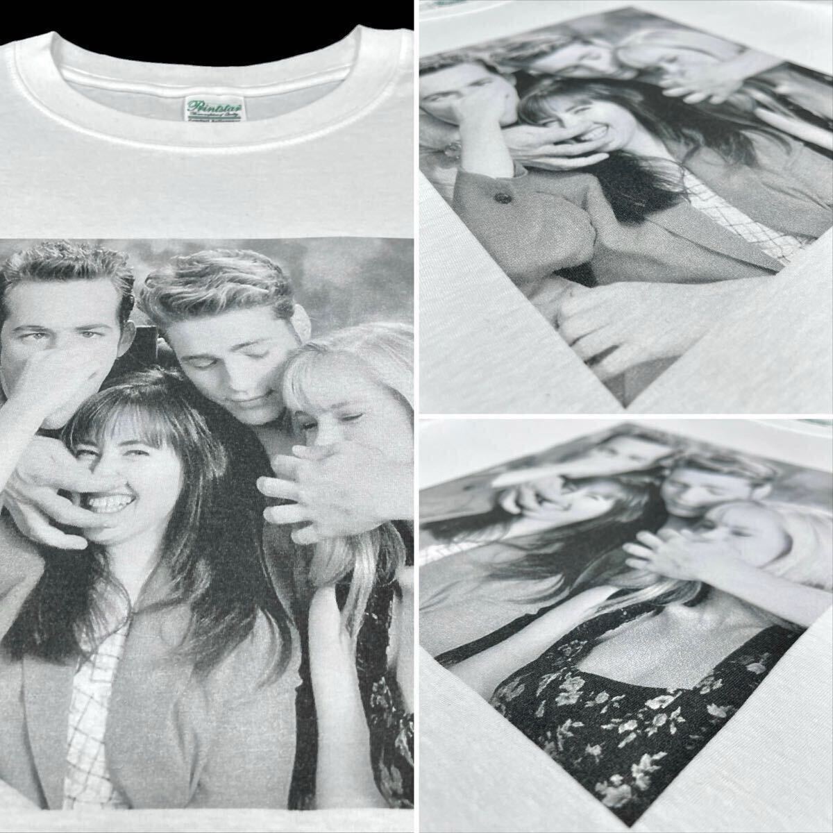 未使用 新品 ビバリーヒルズ高校白書 90年代 青春 海外ドラマ ディラン ブランドン ブレンダ ケリー 仲良し Tシャツ ユニセックス Lサイズ_画像8