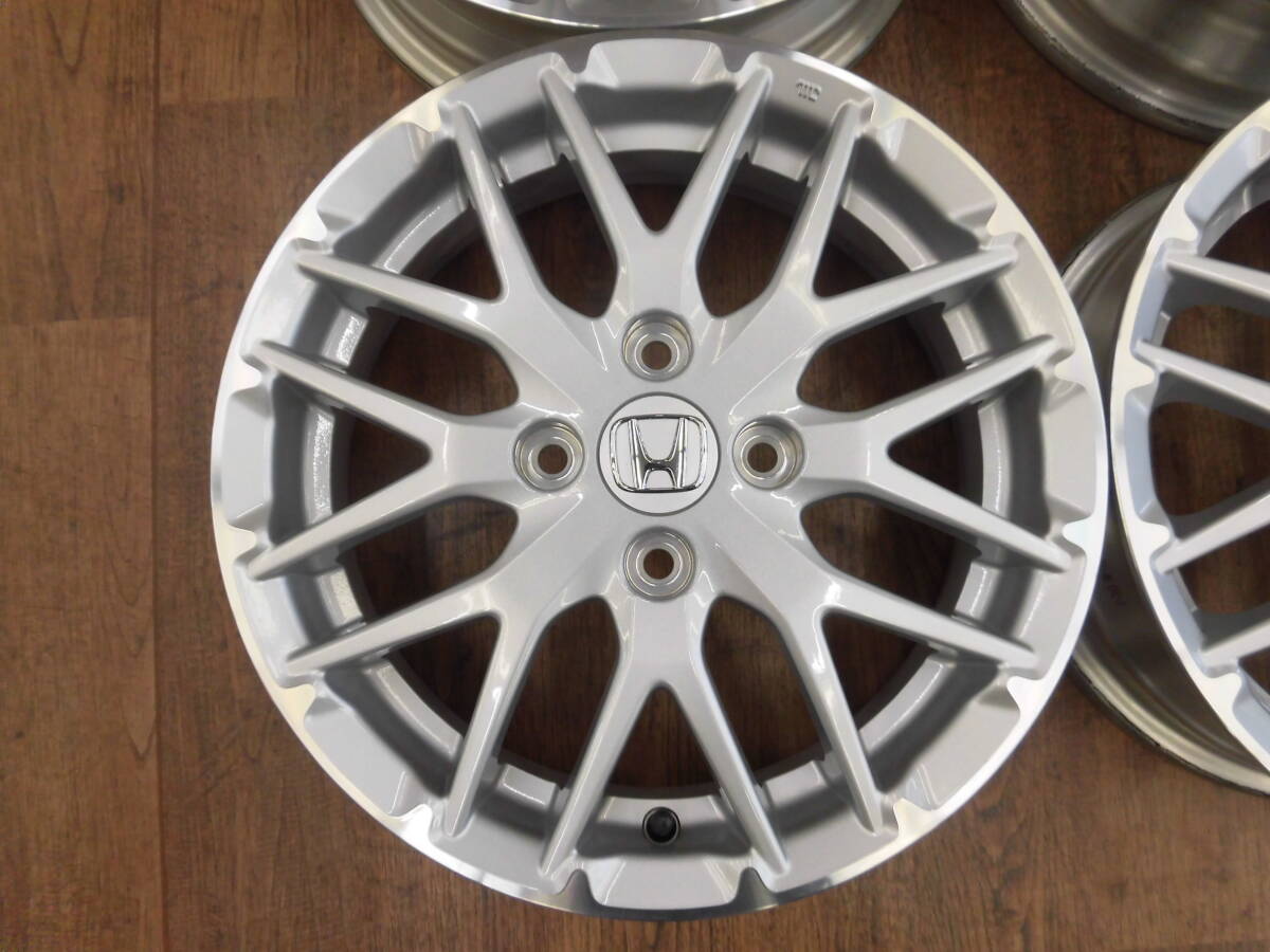 程度良好!! ホイールのみ４本!!◆ホンダ JF3 N-BOX 后期 純正◆15インチ 4.5J+45 100/4H◆HONDA N-WGN N-ONE 他 タイヤ交換 車検用