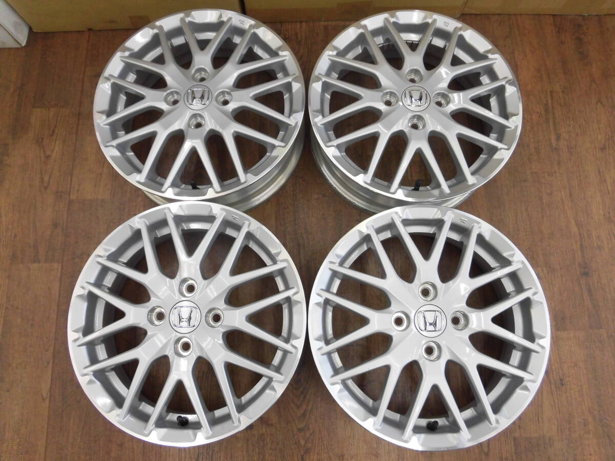 程度良好!! ホイールのみ４本!!◆ホンダ JF3 N-BOX 后期 純正◆15インチ 4.5J+45 100/4H◆HONDA N-WGN N-ONE 他 タイヤ交換 車検用
