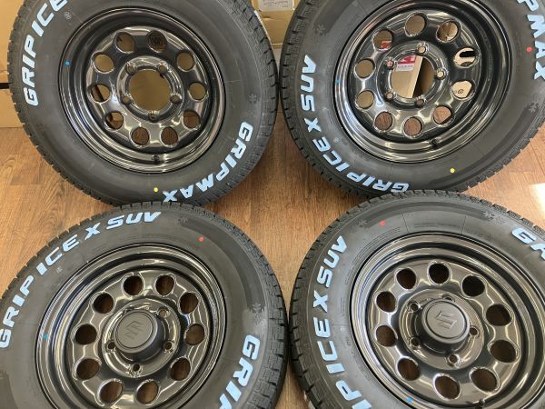 ◆冬用SET!! スズキ JB74 ジムニーシエラ 純正 スチール 15インチ 5.5J+5 139.7/5H 新品スタッドレスタイヤ付き 195/80R15 ホワイトレター