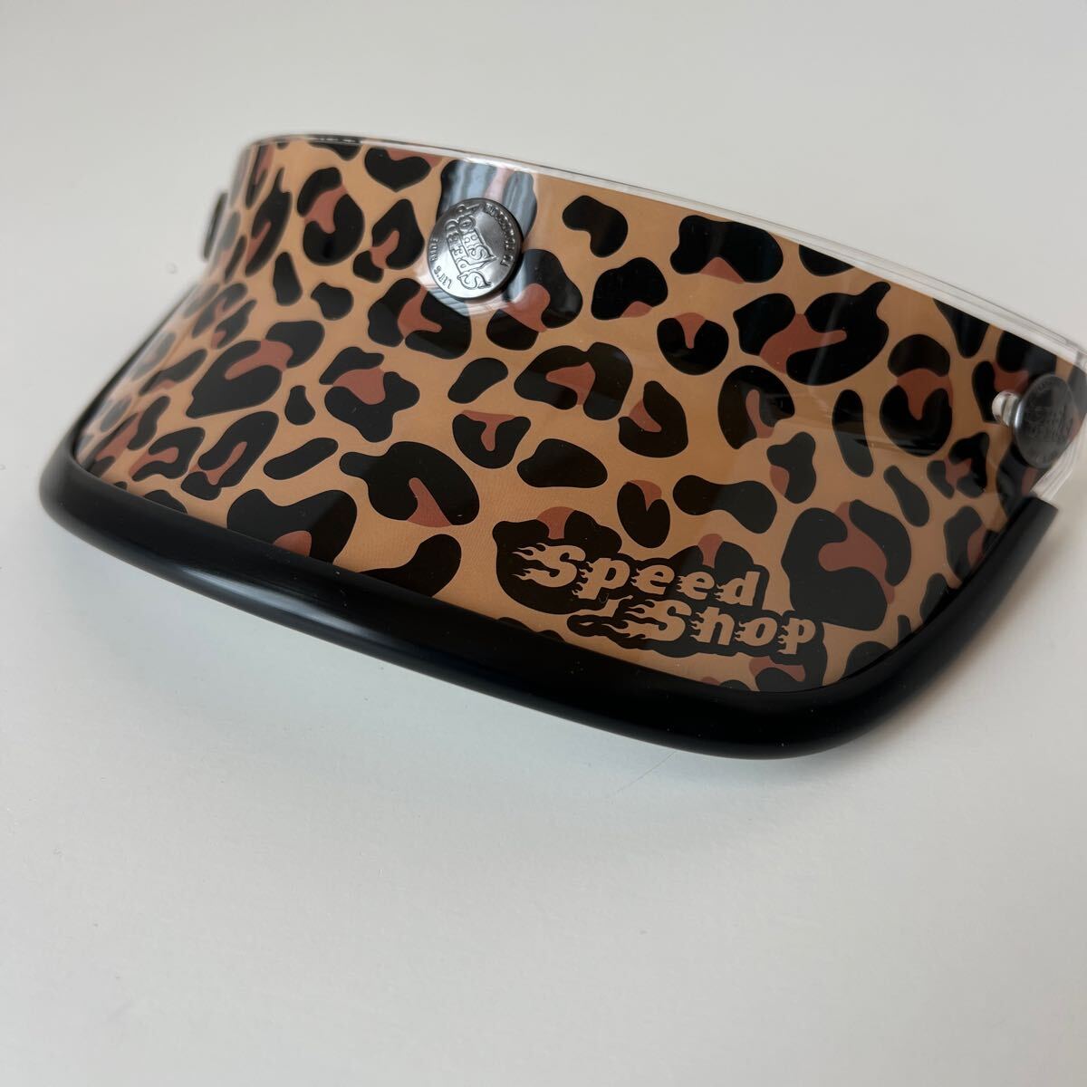 SPEED SHOP ヒョウ柄ヘルメットバイザー 送料無料 ヘルメット SPEED SHOP ヒョウ柄ヘルメットバイザー 送料無料 ヘルメット