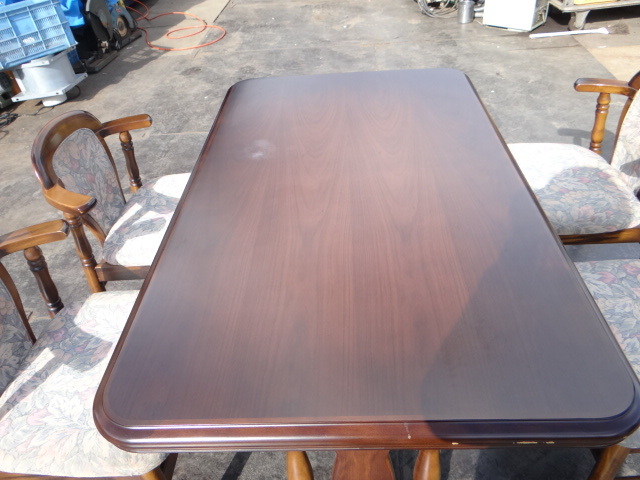 H4435　茨城県常総市引き取り限定　arimoku　　ダイニング3點セット　　4人用　【中古品】