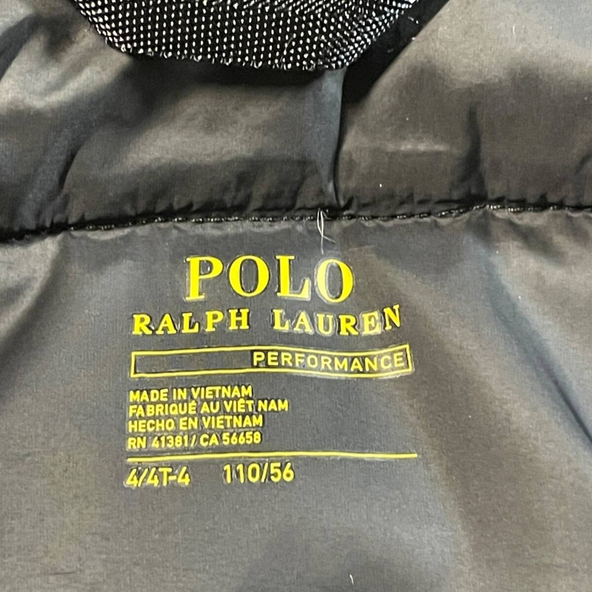 ◆中古品◆ POLO RALPH LAUREN ポロラルフローレン ダウンジャケット ボーイズ グレー RN41381 CA56658 サイズ110/56 kyV13786N