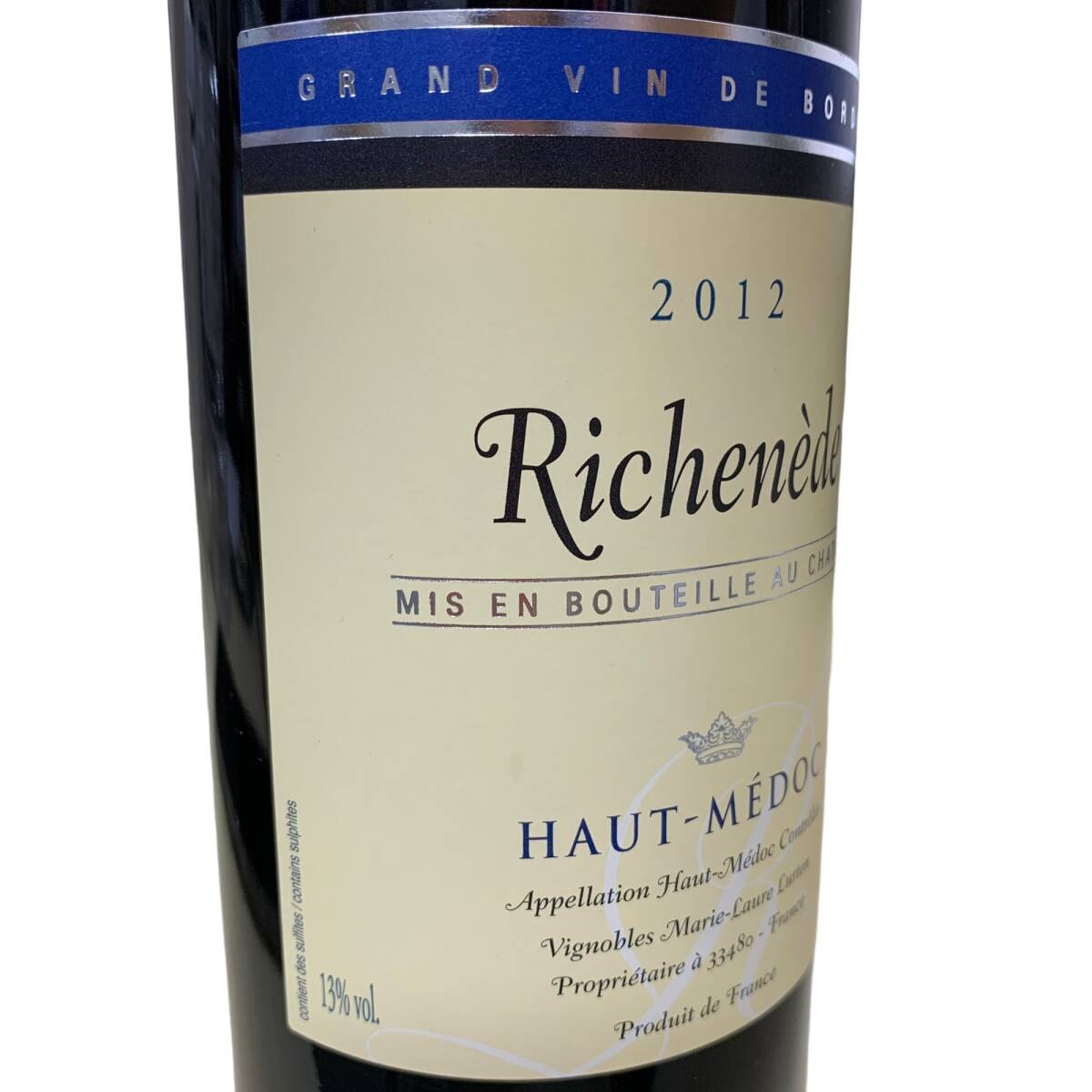 ◆未開栓◆ Richenede 2012 HAUT-MEDOC ワイン 赤 750ml 13％ レッドワイン 果実酒 お酒 P67320NL