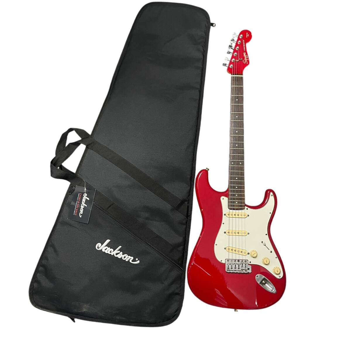 ◆中古品/音出し確認(rèn)済/送料著払◆フェンダー Squier フジゲン制 JVシリアル 1982~83年制造 ST-501 レッド ソフトケース付 X78559NN