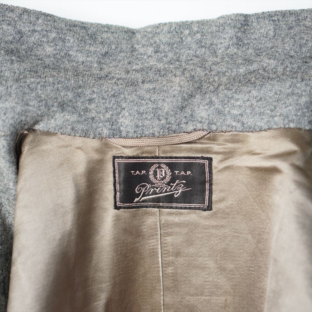 30s40s50s ビンテージ Printz プリンツ Scha Knit チェスターコート ウール グレー _画像5