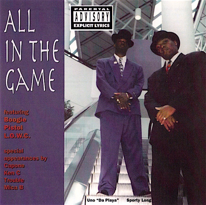 珍★ レア G-RAP・Uno “Da Playa” & Shorty Long / All In The Game・Pistol・ナッシュビル・OG盤・1996・G-Funk・Gangsta Rap・即決！