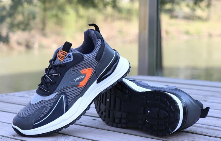 ランニングシューズ スニーカー メンズ スポーツ メッシュ 運動 靴 ウォーキング シューズ 通気性 安い グレー27.0CM_画像6