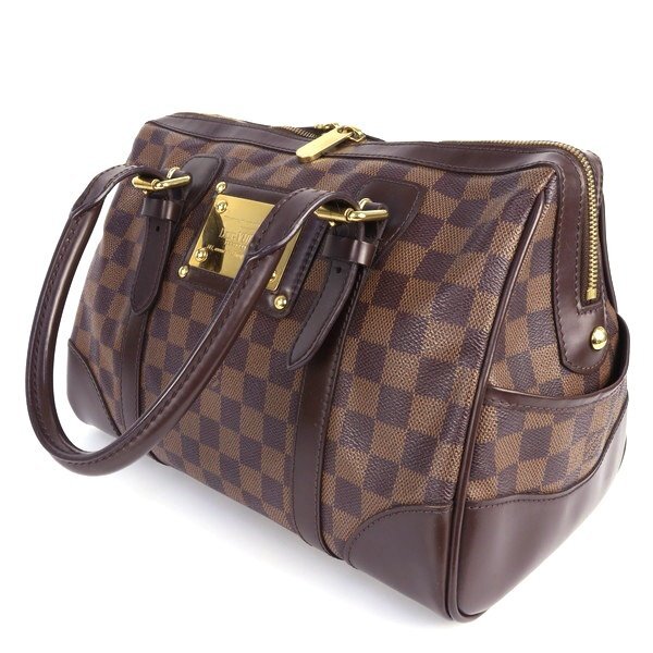 Aランク【ルイ・ヴィトン】バークレー/N52000/ダミエ/ハンドバッグ/ブラウン/LOUIS VUITTON/エベヌ/レディース_画像9