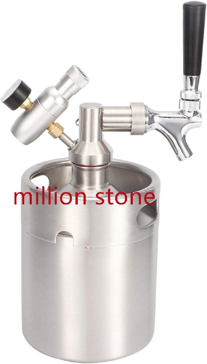 ワイン樽 ミニビール樽 2L ステンレス制 家庭用 頑丈 ビール 醸造樽 自作樽システムキット 加圧ビール樽 ビール醸造 ミニ樽 貯蔵用 家庭用