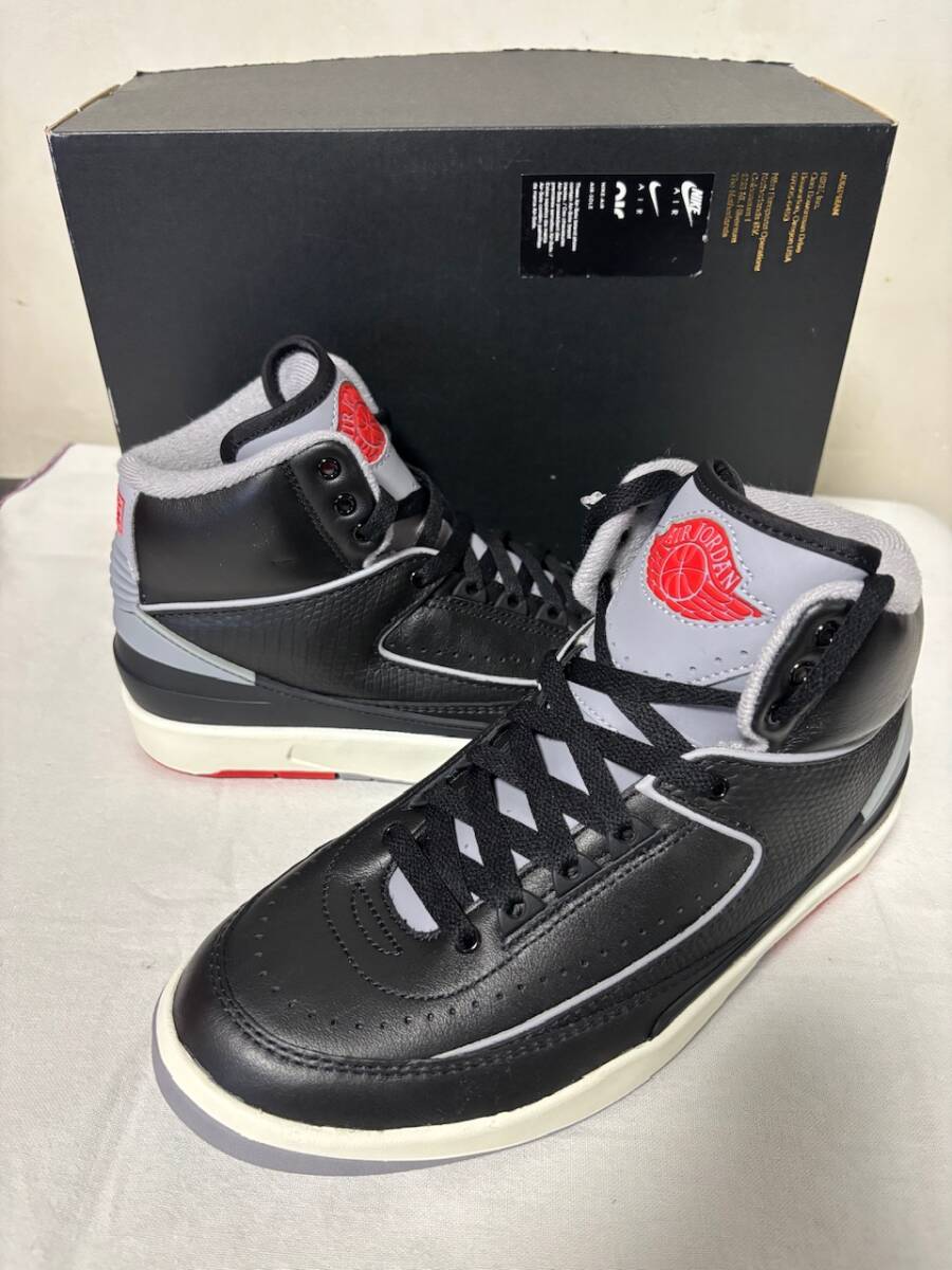 新品 NIKE JORDAN 2 RETRO GS 24.5cm 2023年製 BLACK/CEMENT 定価20,900円 ナイキ ジョーダン