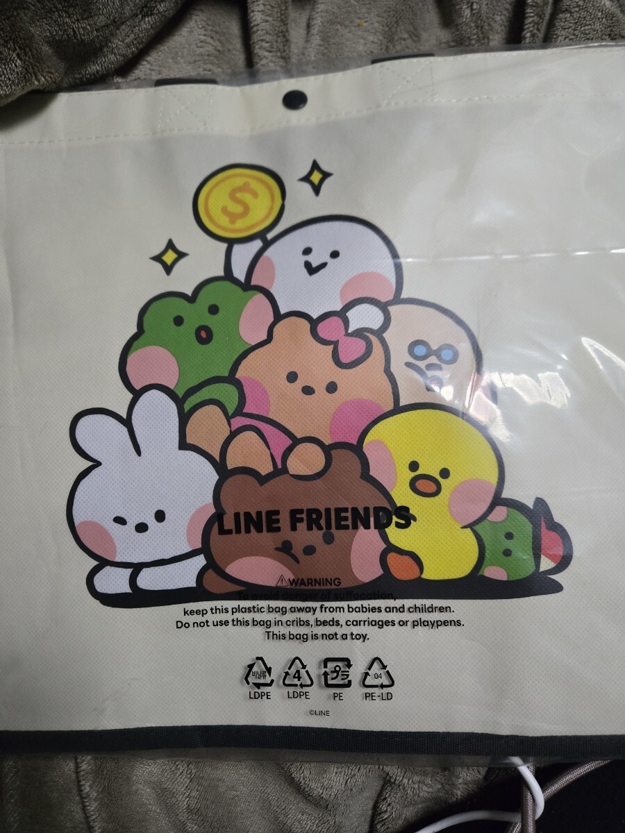  ピクニックバック　LINE FRIENDS　（縦31×32×16cm）　トートバッグ　手提げ【管理番號(hào)teto】ラインバッグ