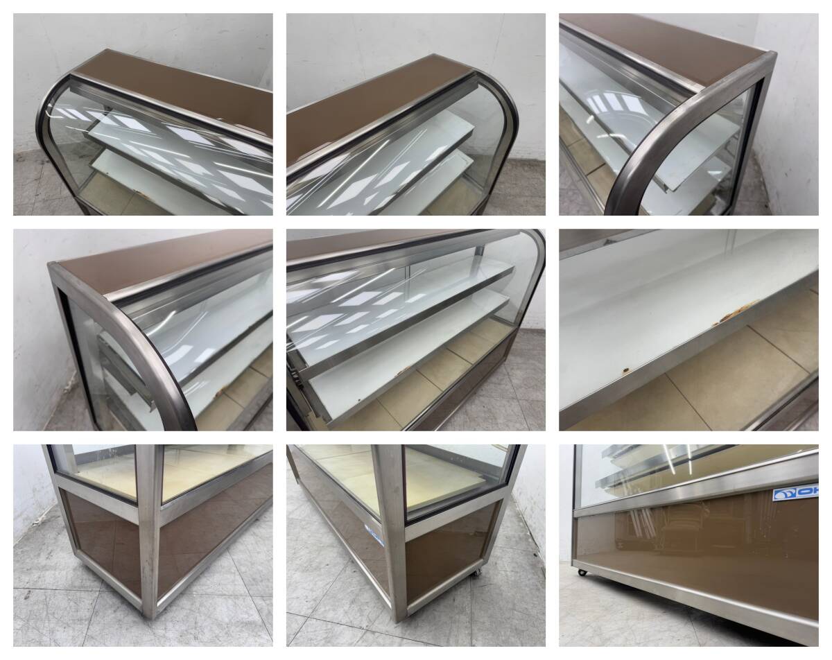 T6582☆美品☆大穂製作所☆ケーキケース☆OHGU-1500☆冷蔵ショー T6582☆美品☆大穂製作所☆ケーキケース☆OHGU-1500☆冷蔵ショー
