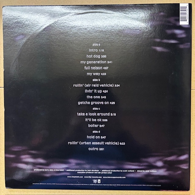 ■Limp Bizkit - Chocolate Starfish And The Hot Dog Flavored Water 【LP×2 / 069490759-1 / 希少盤！】