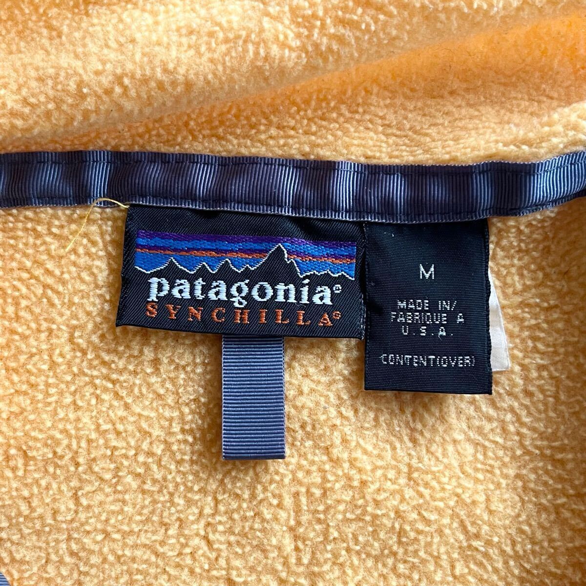 97年 Patagonia SYNCHILLA SNAP-T イエロー M USA製 ビンテージ 97年 Patagonia SYNCHILLA SNAP-T イエロー M USA製 ビンテージ