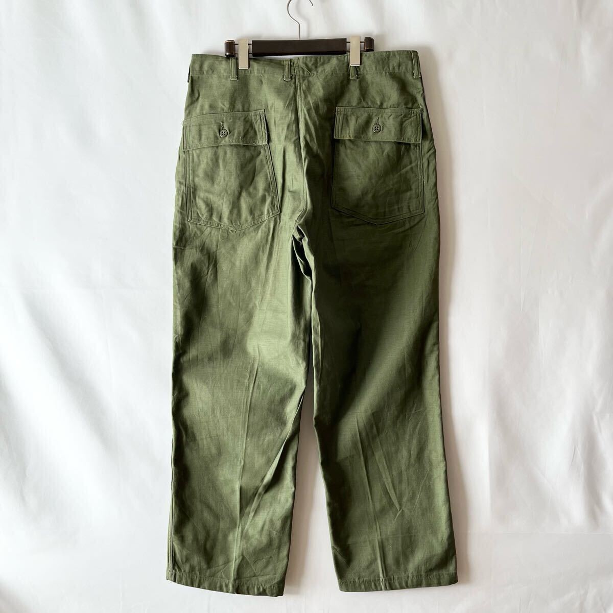 美品! 練りボタン! 60s 米軍実物 コットン ベイカーパンツ 実寸 美品! 練りボタン! 60s 米軍実物 コットン ベイカーパンツ 実寸