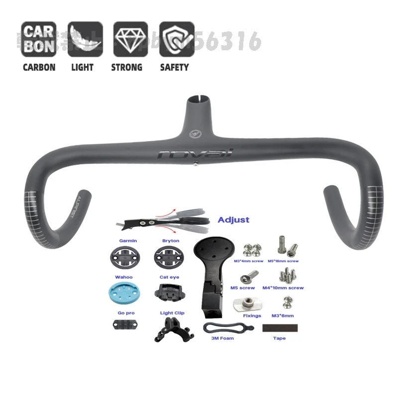 工場直売 ステム ハンドルバー カーボンロードバイク sl alpinist Rova 統合自転車 RDB373 440mm 420mm 400mm 380mm 28.6mm その他
