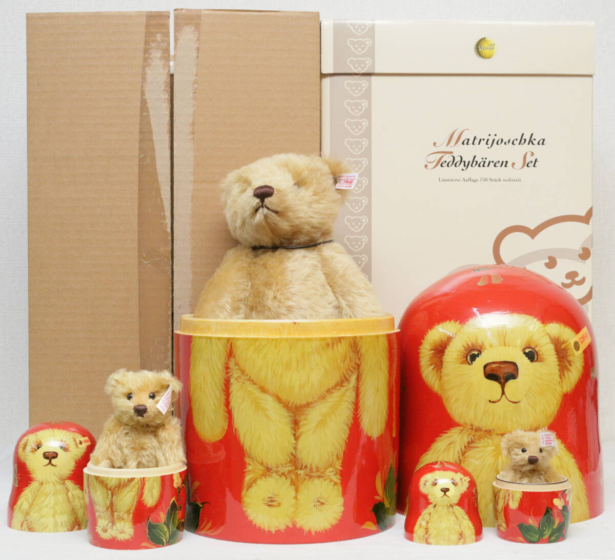 シュタイフ マトリョシカ テディベア Yahoo!オークション - STEIFF 038198 Matrioschka Teddy Bear