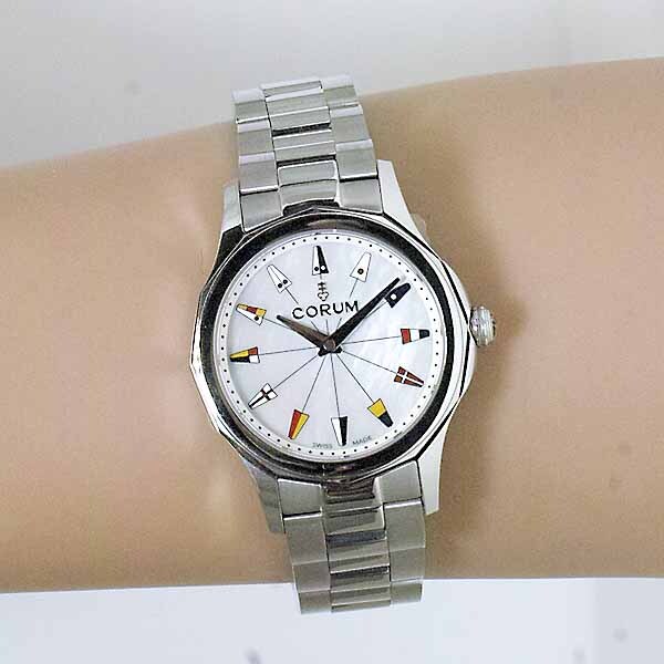  Corum Admiral 32 женский A020/03658 нержавеющая сталь кварц коробка письменная гарантия ракушка CORUM