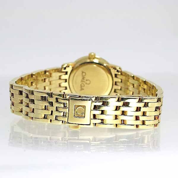  Omega te vi ru prestige маленький женский 4170.31 18 золотой желтое золото K18YG кварц примерно 78.8g коробка письменная гарантия OMEGA De Ville 