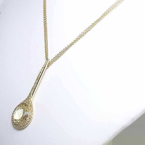 アントニーニ クォーツ ダイヤモンド 18金イエローゴールド YG750 K18YG ペンダント ネックレス ANTONINI 三連