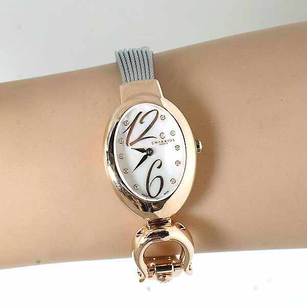 シャリオール マリーオルガ レディース MOP.570.O01 ステンレス ピンクゴールドメッキ クォーツ ダイヤモンド シェル 箱 保証書 未使用