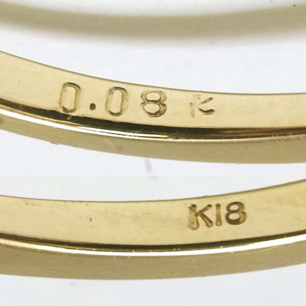 組曲 アクアマリン ダイヤモンド 0.08ct 18金イエローゴールド K18YG リング 11號 アクワマリン