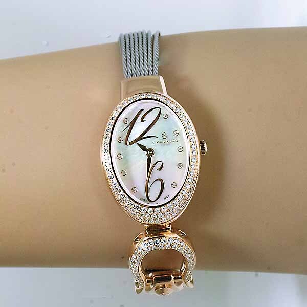 シャリオール マリーオルガ レディース MOPD1.570.O01 ステンレス ピンクゴールドメッキ クォーツ ダイヤモンド シェル 箱 保証書 未使用