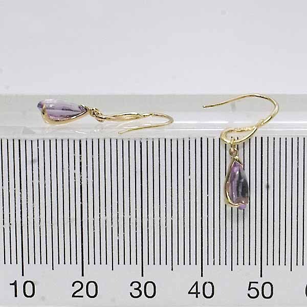 スタージュエリー アメシスト 18金イエローゴールド K18YG ピアス 箱 STAR JEWELRY 雫 ドロップ アメジスト