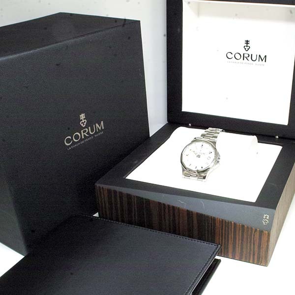  Corum Admiral z cup 38 boys A082/02422 нержавеющая сталь самозаводящиеся часы коробка письменная гарантия CORUM