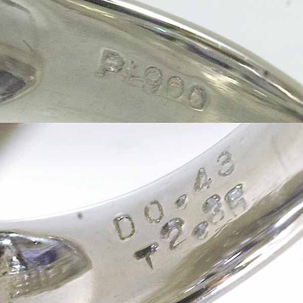タンザナイト 2.85ct ダイヤモンド 0.43ct プラチナ PT900 リング 10號