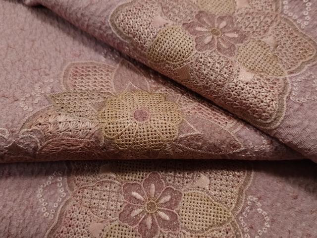平和屋着物□中国三大刺繍 総刺繍 スワトウ刺繍 訪問着 正倉院花