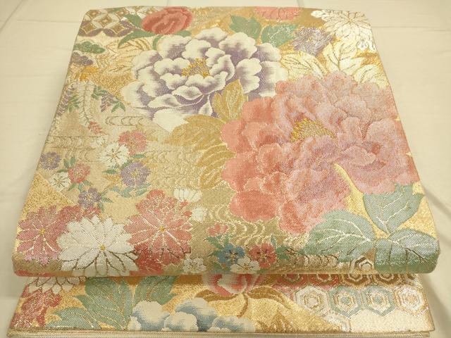平和屋着物◎佐賀錦 六通柄袋帯 慶長 吉祥草花文 金糸 正絹 逸品 平和屋着物◎佐賀錦 六通柄袋帯 慶長 吉祥草花文 金糸 正絹 逸品