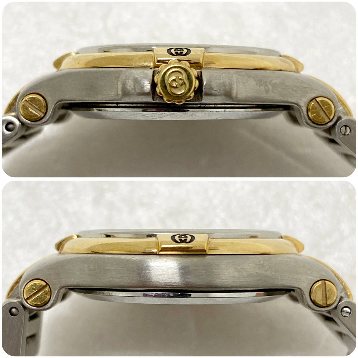 稼働品 GUCCI 9040L レディース腕時計 ゴールド文字盤 三針 稼働品 GUCCI 9040L レディース腕時計 ゴールド文字盤 三針